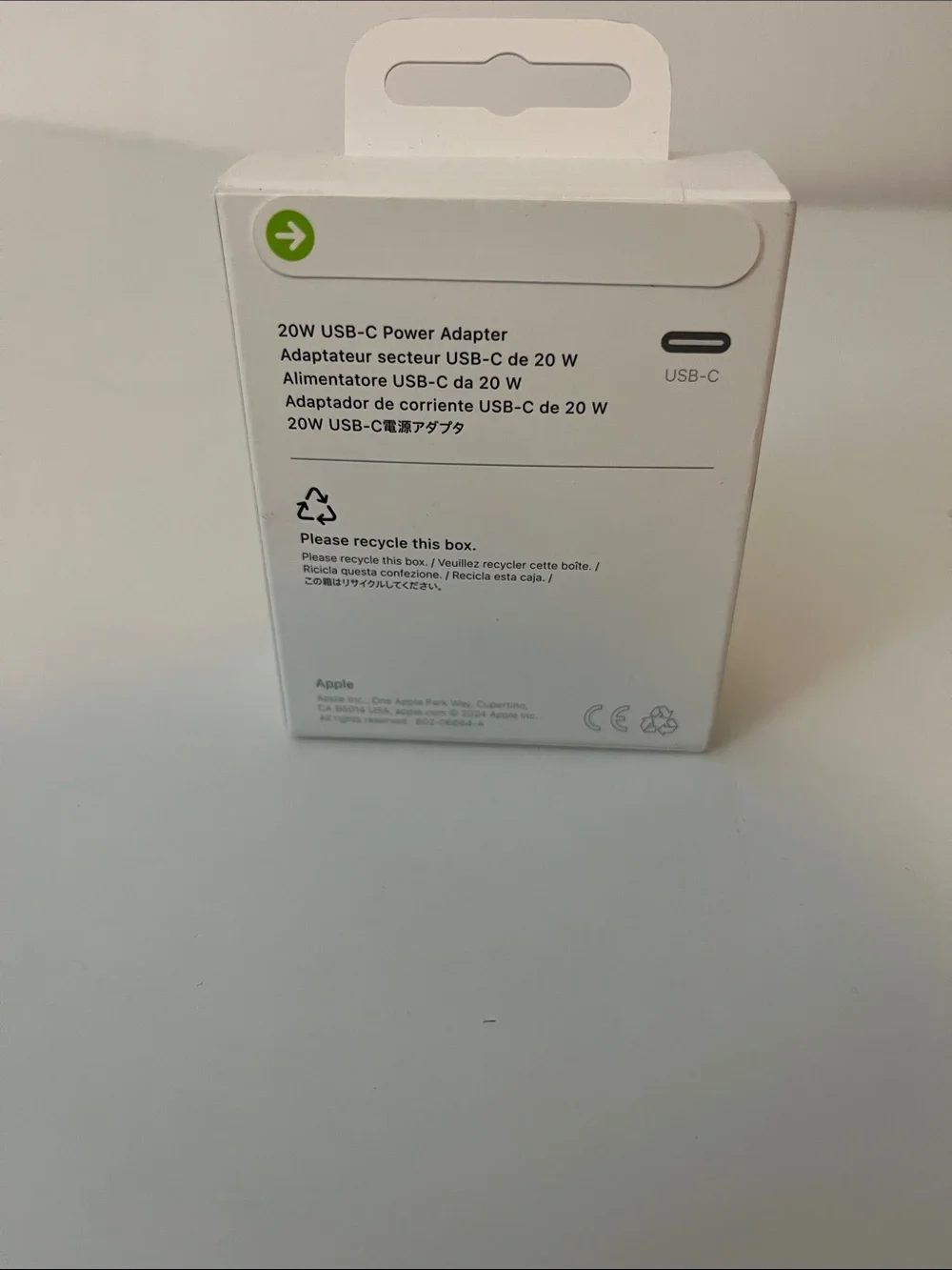 Apple USB-C 20W Power Adapter Charger in White